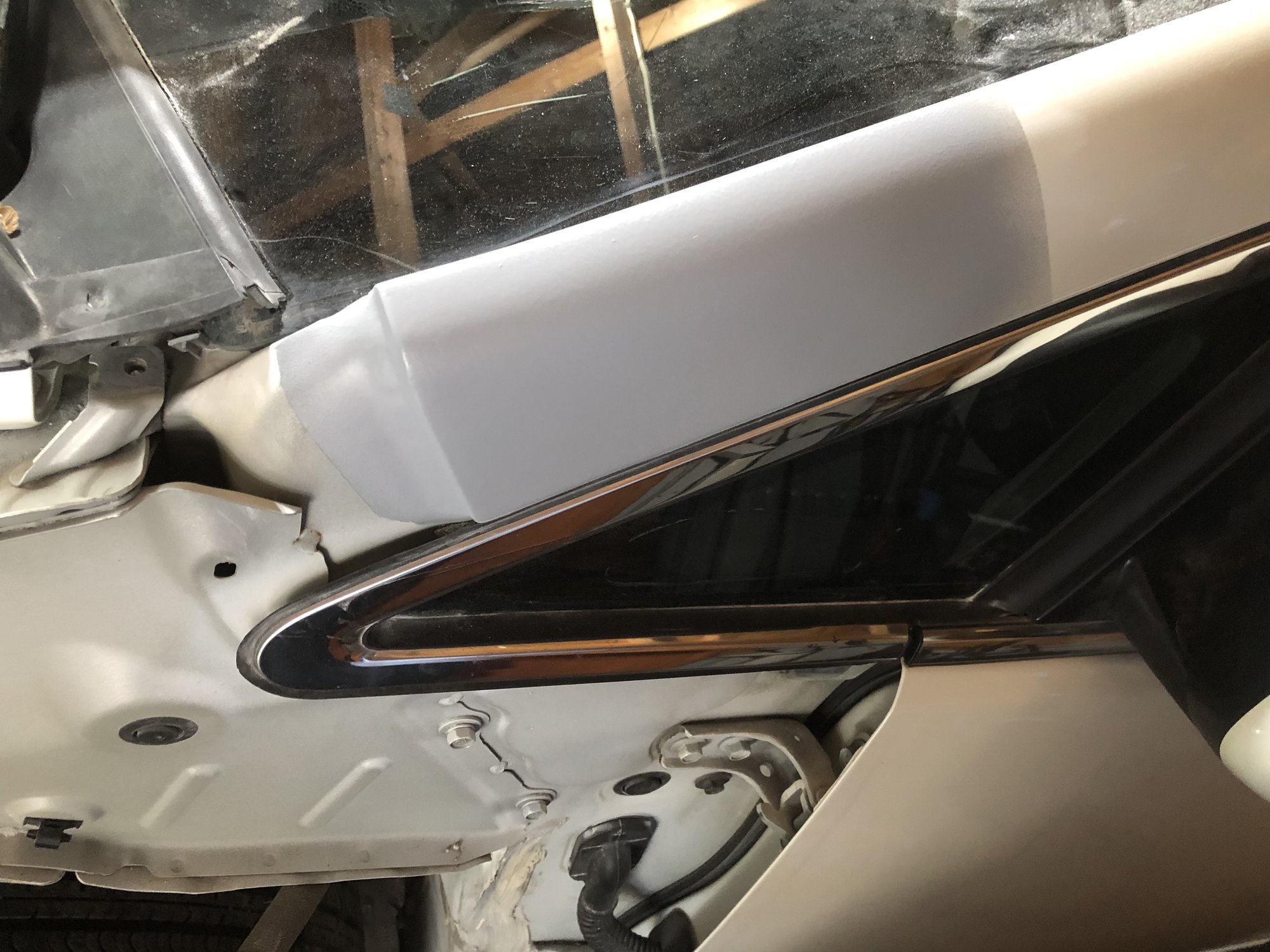 2015 Honda Odyssey EX-L — In the shop, June 13, 2018 — A-pillar in primer
