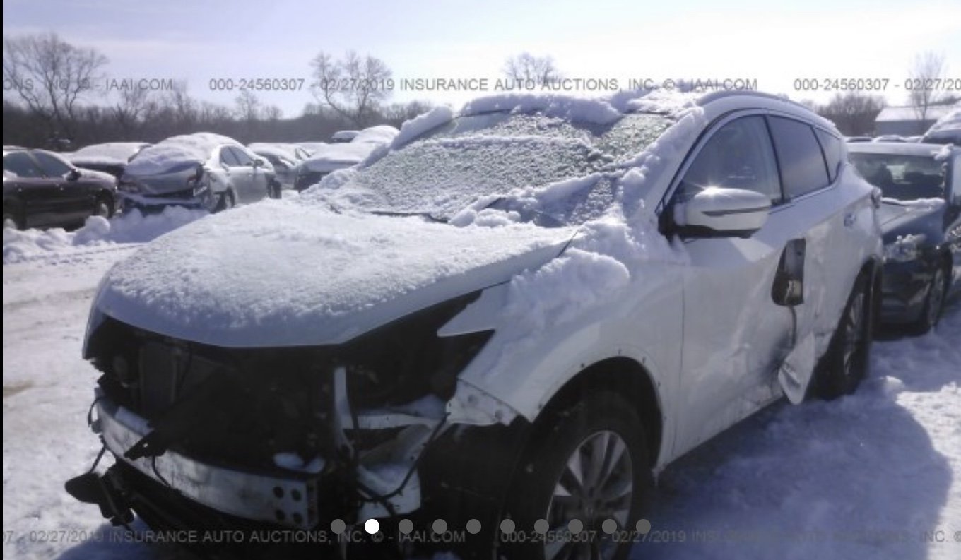 2017 Nissan Murano SL — Before repair, February 27, 2019 — IAA, front and side