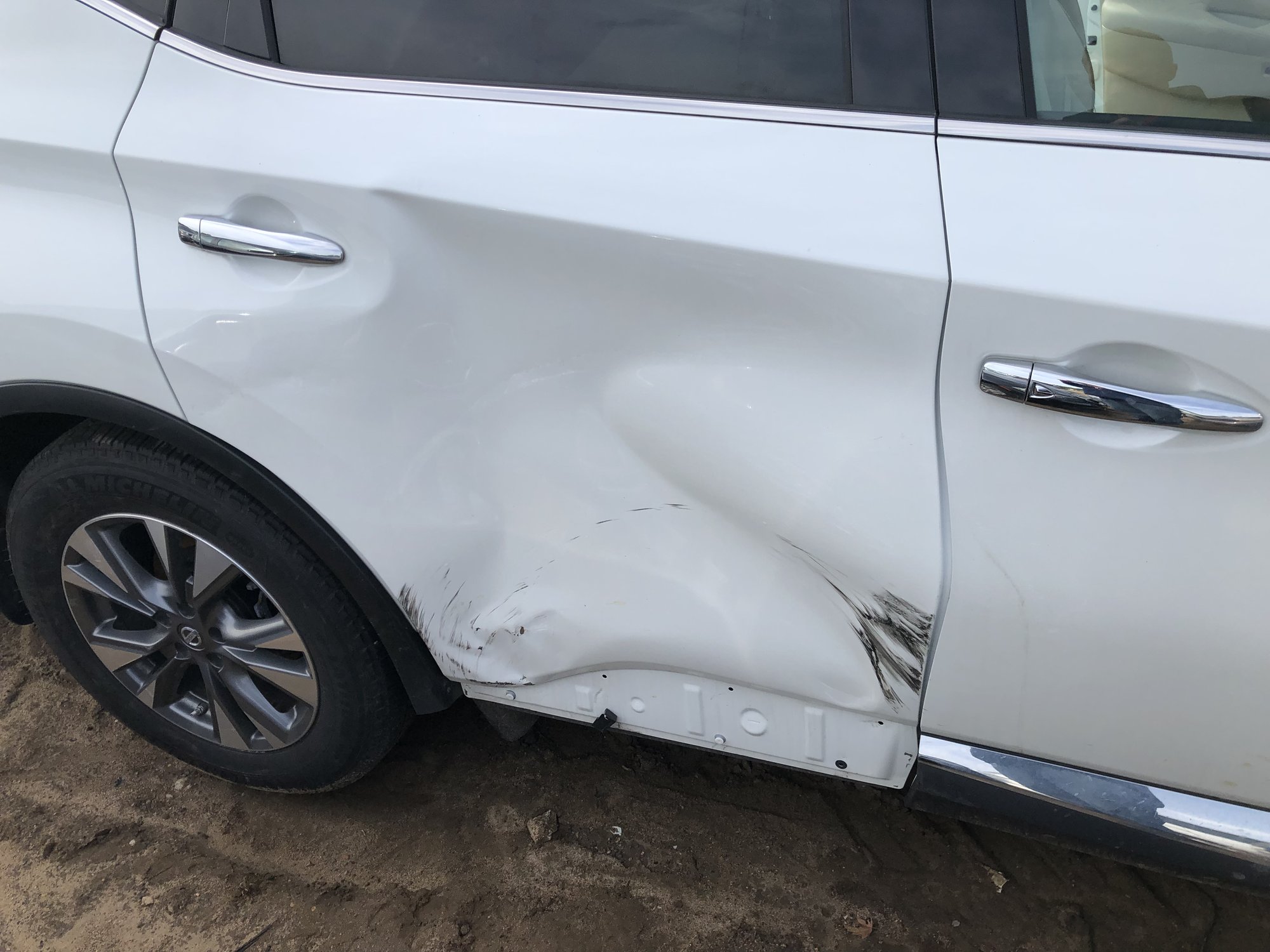 2017 Nissan Murano SL — Before repair, May 21, 2019 — passenger rear door
